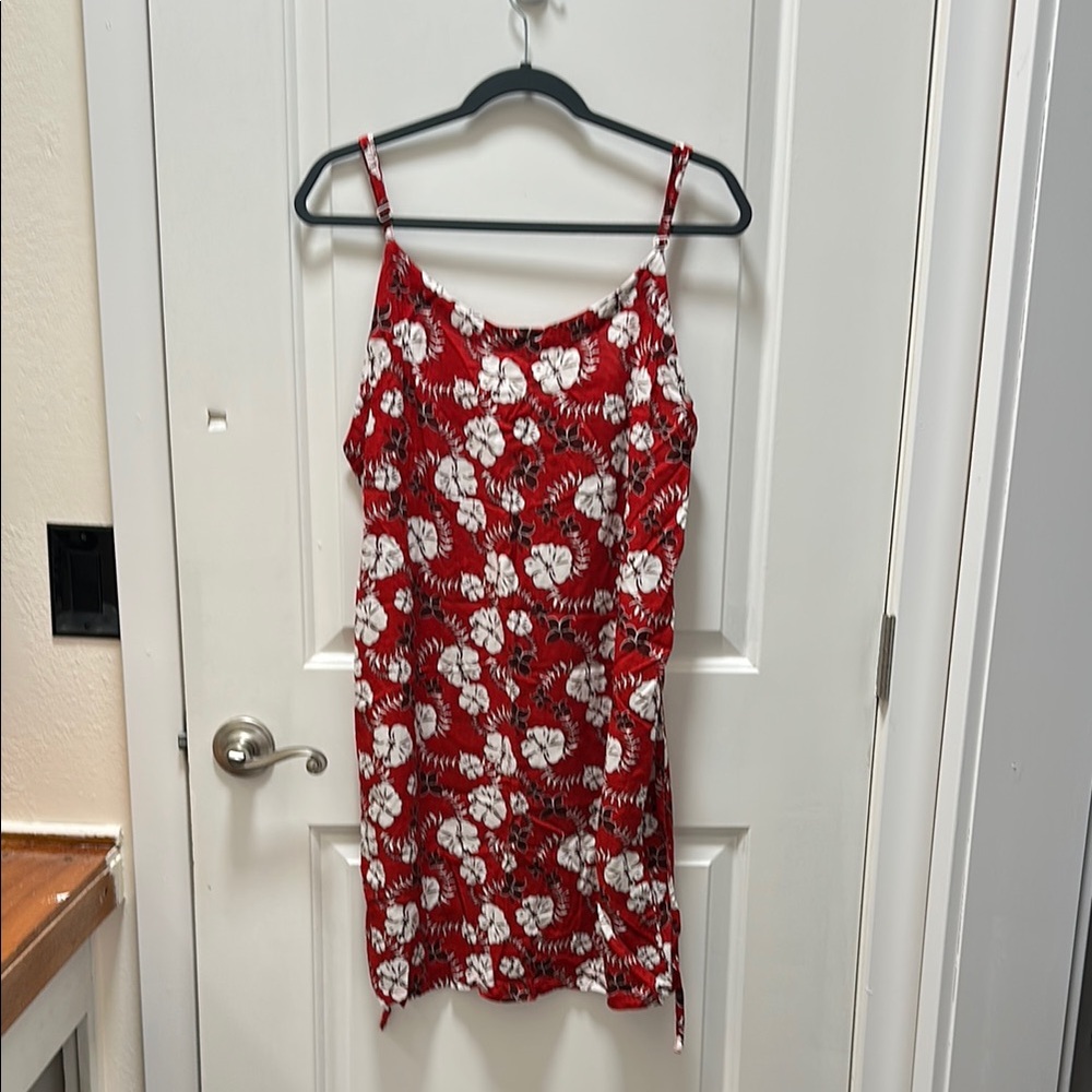 Floral Red Dress